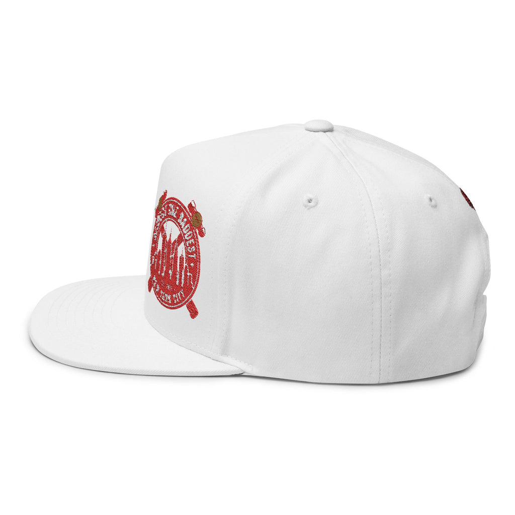 Flat Bill Cap — "When in Doubt" Embroidered