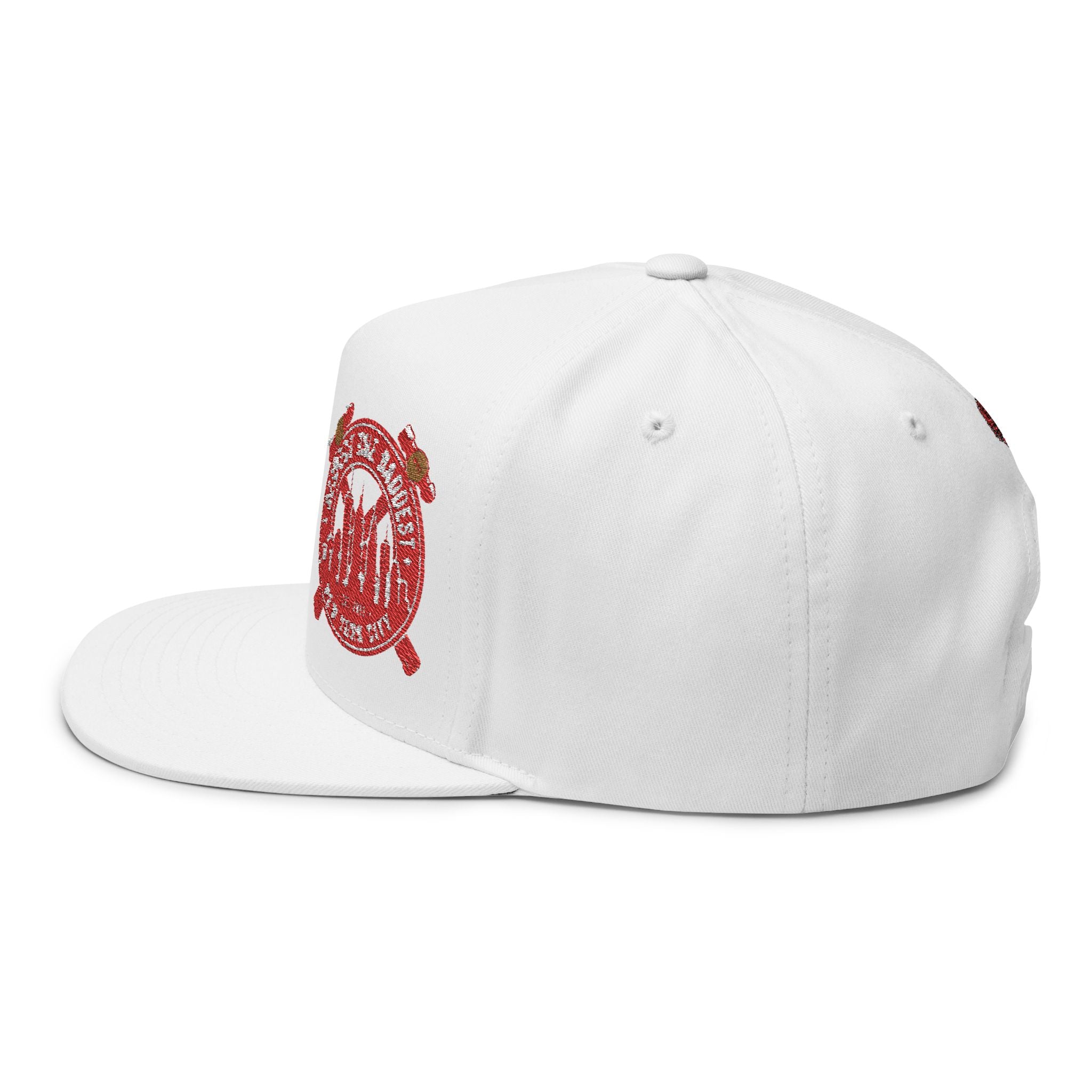 Flat Bill Cap — "When in Doubt" Embroidered